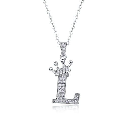 Dây Chuyền Chữ Cái Đính Kim Cương Moissanite Bạc S925 DCN092 Chữ M