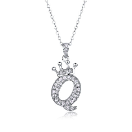 Dây Chuyền Chữ Cái Đính Kim Cương Moissanite Bạc S925 DCN092 Chữ S