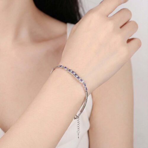Vòng Tay Nữ Đính Đá Cao Cấp Thiết Kế Sang Trọng Bạc S925 VDS012