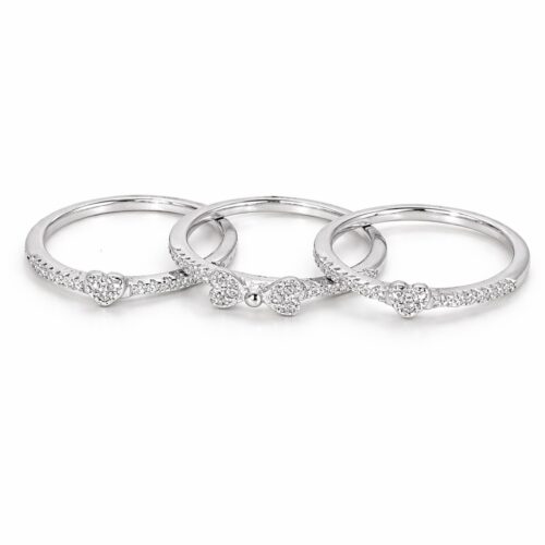 Nhẫn Nữ Bạc Ba Lớp Hình Cỏ Bốn Lá S925 – May Mắn & Độc Đáo NNS023