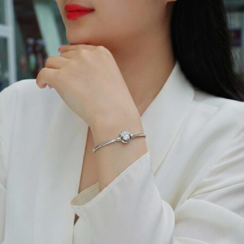 Vòng Tay Nữ Đính Đá Cao Cấp Sang Trọng Bạc S925 VDS002