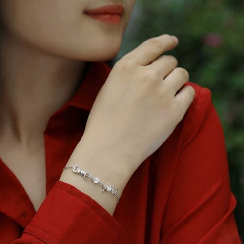 Vòng Tay Bạc Nữ Mẫu Tình Yêu Thiết Kế Tinh Tế S925 VDS005