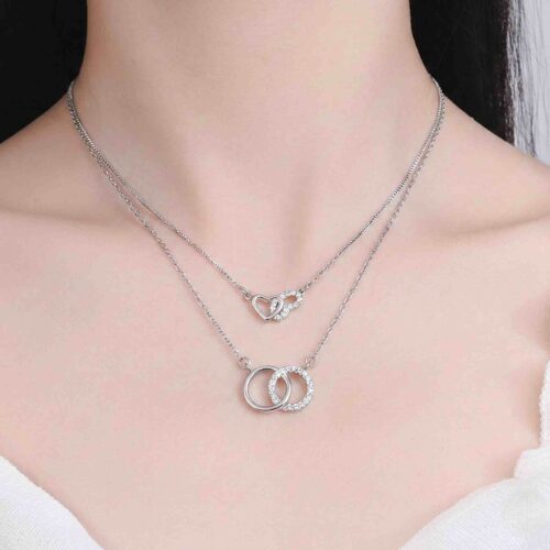 Dây Chuyền Nữ Đính Đá Cá Tính Bạc S925 DCS006
