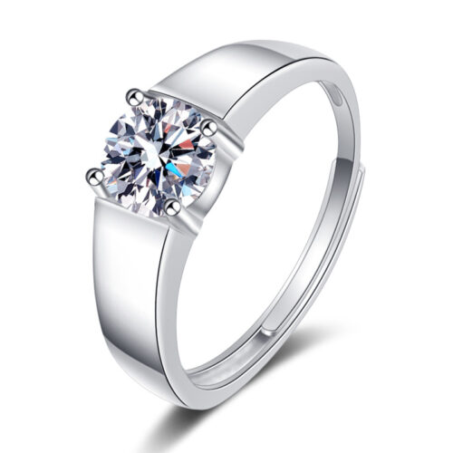 Nhẫn Bạc Nam Đính Đá Zircon 1 Carat Sang Trọng S925 NHB127
