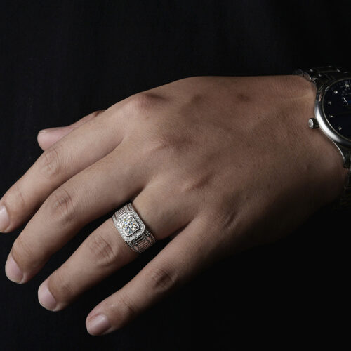 Nhẫn Nam Bạc Đính Đá Quý Zircon S925 – Sang Trọng & Nâng Tầm Phong Cách NHB136 BTJZ-036-3