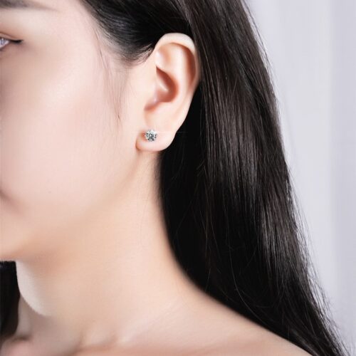 Bông Tai Bạc Nữ Lấp Lánh Đá Quý Zircon Sang Trọng S925 | Tinh Tế BTN079