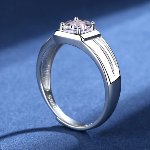Nhẫn Kim Cương Nam Đính Moissanite 1 Carat Thời Thượng Bạc S925 NHB129