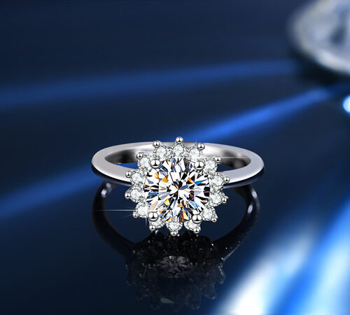 Nhẫn Bạc Nữ Hình Hoa Hướng Dương Đính Đá Quý Zircon S925 Cao Cấp NHN086 BTJZ-028