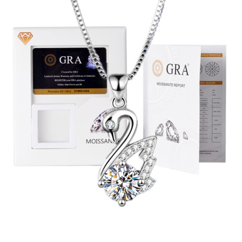 Dây Chuyền Bạc Nữ Cao Cấp Đính Đá Zircon 1 Carat Sang Trọng DCN130 BTXL-026