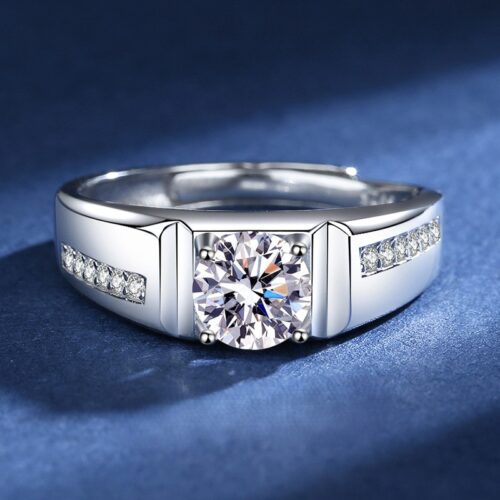 Nhẫn Kim Cương Nam Moissanite Thiết Kế Tinh Xảo Đẳng Cấp S925 NHB128 N7