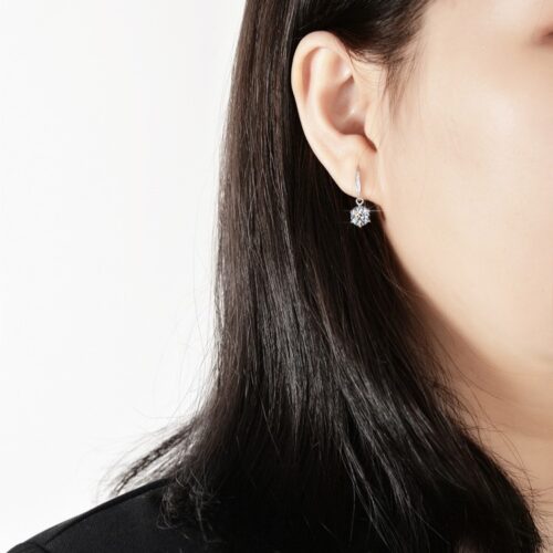 Bông Tai Bạc Cao Cấp Nữ Đính Đá Quý Zircon S925 Tinh Tế & Sang Trọng BTN084