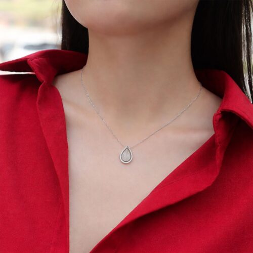 Dây Chuyền Bạc Nữ Hình Giọt Nước S925 Sang Trọng & Đẳng Cấp DCS028