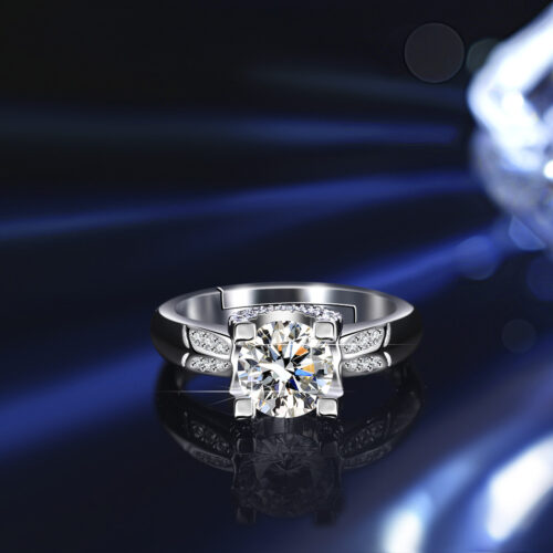 Nhẫn Bạc Đính Kim Cương Moissanite Nữ Cao Cấp Thiết Kế Tinh Xảo S925 NHN093 BTJZ-038