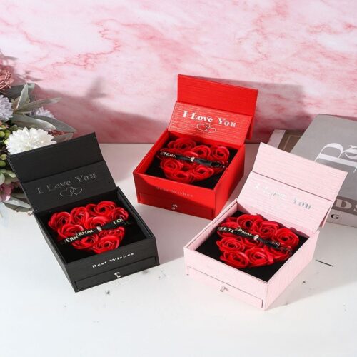 Hộp Quà Hoa Hồng Tình Yêu HQ021 Màu Đỏ
