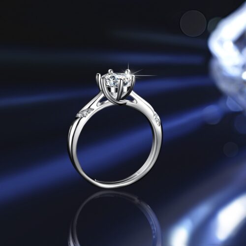 Bộ Trang Sức Bạc S925 Đính Kim Cương Moissanite Thiết Kế Sang Trọng STN010