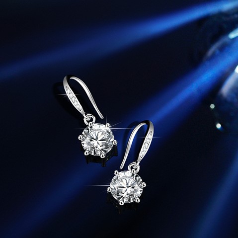 Bộ Trang Sức Bạc S925 Đính Kim Cương Moissanite Thiết Kế Sang Trọng STN010