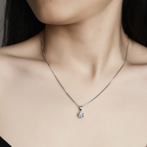 Bộ Trang Sức Bạc S925 Đính Kim Cương Moissanite Thiết Kế Sang Trọng STN010