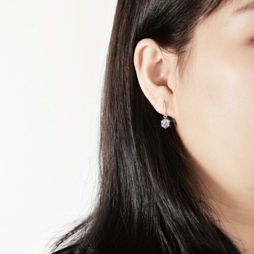 Bộ Trang Sức Bạc S925 Đính Kim Cương Moissanite Thiết Kế Sang Trọng STN010
