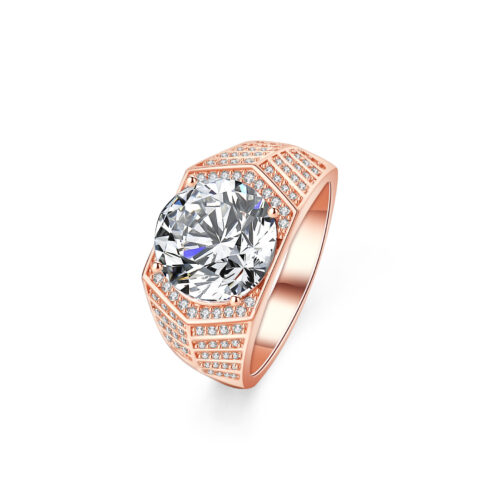 Nhẫn Bạc Nam Đính Đá Zircon Cao Cấp S925 – Thời Thượng & Đẳng Cấp NHB131 BTJZ-060-1 Bạc