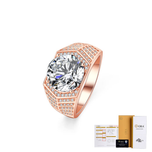 Nhẫn Bạc Nam Đính Kim Cương Moissanite 5 Carat Cao Cấp S925 – Thời Thượng & Đẳng Cấp NHB131 BTJZ-060-1 Bạc