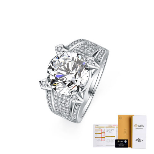 Nhẫn Bạc Nam Cao Cấp Kim Cương Moissanite 5 Carat S925 – Sang Trọng & Lịch Lãm NHB133 BTJZ-059-2 Vàng Hồng