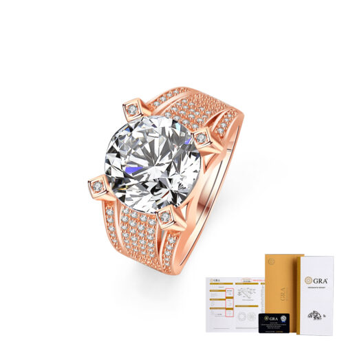 Nhẫn Bạc Nam Cao Cấp Đính Kim Cương Moissanite 5 Carat S925 – Sang Trọng & Lịch Lãm NHB133 BTJZ-059-2 Bạc