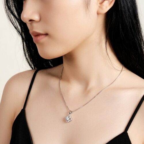 Dây Chuyền Nữ Đính Kim Cương Moissanite Cao Cấp S925 – Thanh Lịch DCN118 BTXL-020