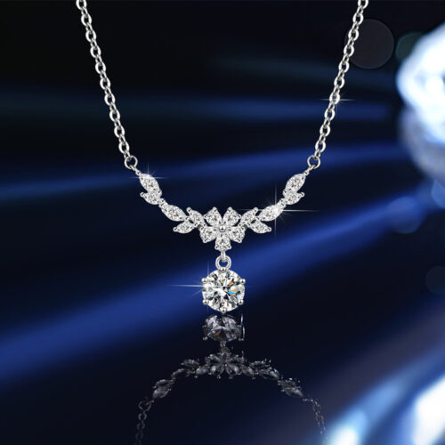 Dây Chuyền Bạc Nữ Đính Đá Quý Zircon 1 Carat S925 | Tinh Xảo & Thanh Lịch DCN128 BTXL-067