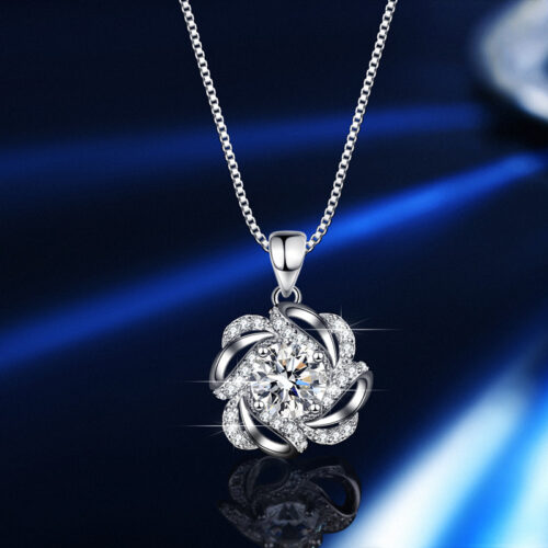 Dây Chuyền Bạc Nữ Đính Đá Zircon 1 Carat S925 | Tinh Xảo & Thanh Lịch DCN127 BTXL-036