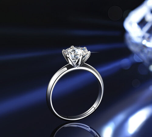 Nhẫn Kim Cương Moissanite Cao Cấp Bạc S925 – Thiết kế Solitaire 6 Chấu Tinh Tế NHN110 BTJZ-016