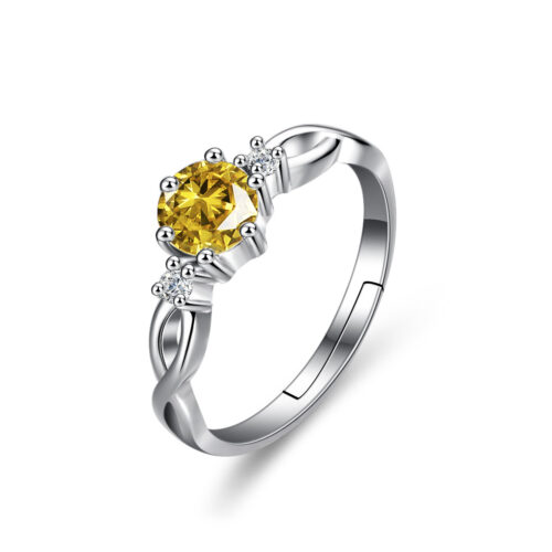 Nhẫn Bạc Nữ Đính Đá Quý Zircon Cao Cấp Sang Trọng S925 NHN103ZN4 BTJZ-009 Tím