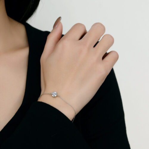 Lắc Chân Đính Kim Cương Moissanite S925 Cao Cấp – Tỏa Sáng Từng Bước Chân VDN051 BTSL-001