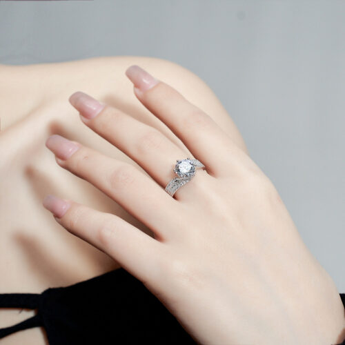 Nhẫn Bạc Nữ Đính Đá Quý Zircon Sang Trọng Cao Cấp S925 NHN106 BTJZ-052-1
