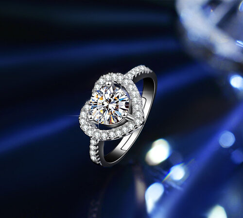 Nhẫn Nữ Bạc Hình Trái Tim Đính Đá Quý Zircon Cao Cấp S925 NHN105 BTJZ-030-6 Sâm Panh