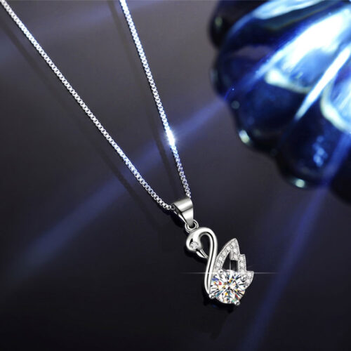 Dây Chuyền Bạc Nữ Cao Cấp Đính Đá Zircon 1 Carat Sang Trọng DCN130 BTXL-026
