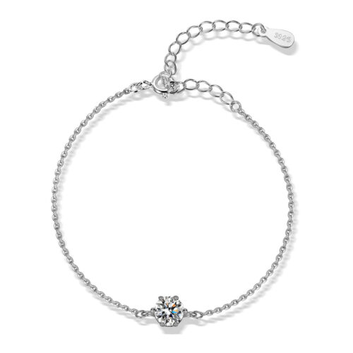 Lắc Chân Bạc Nữ Đính Đá Quý Zircon S925 Tinh Xảo VDN051 BTSL-001