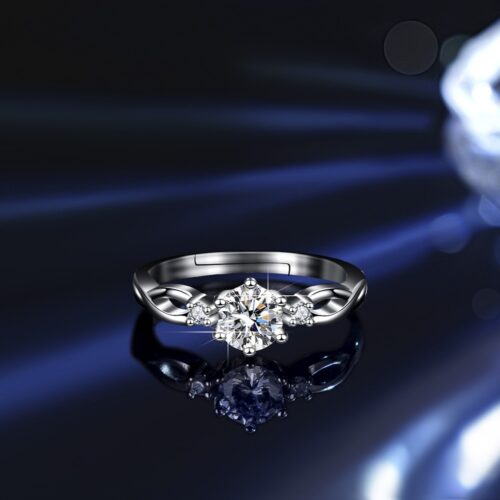Nhẫn Bạc Nữ Đính Đá Quý Zircon Cao Cấp Sang Trọng S925 NHN103ZN4 BTJZ-009 Tím