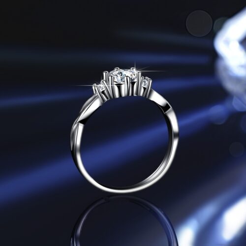 Nhẫn Bạc Nữ Đính Đá Quý Zircon Cao Cấp Sang Trọng S925 NHN103ZN4 BTJZ-009 Tím