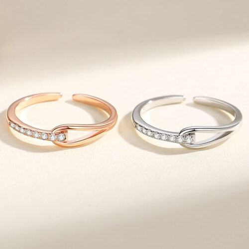 Nhẫn Bạc Nữ S925 Đính Đá Thiết Kế Tinh Tế Độc Đáo HTT021VH Vàng Hồng