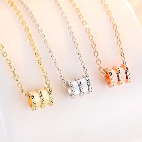 Dây Chuyền Bạc S925 Thiết Kế Độc Đáo HTT009VH Vàng Hồng