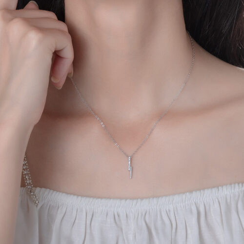 Dây Chuyền Bạc S925 Thiết Kế Thanh Mảnh Sang Trọng HTT010T Trắng