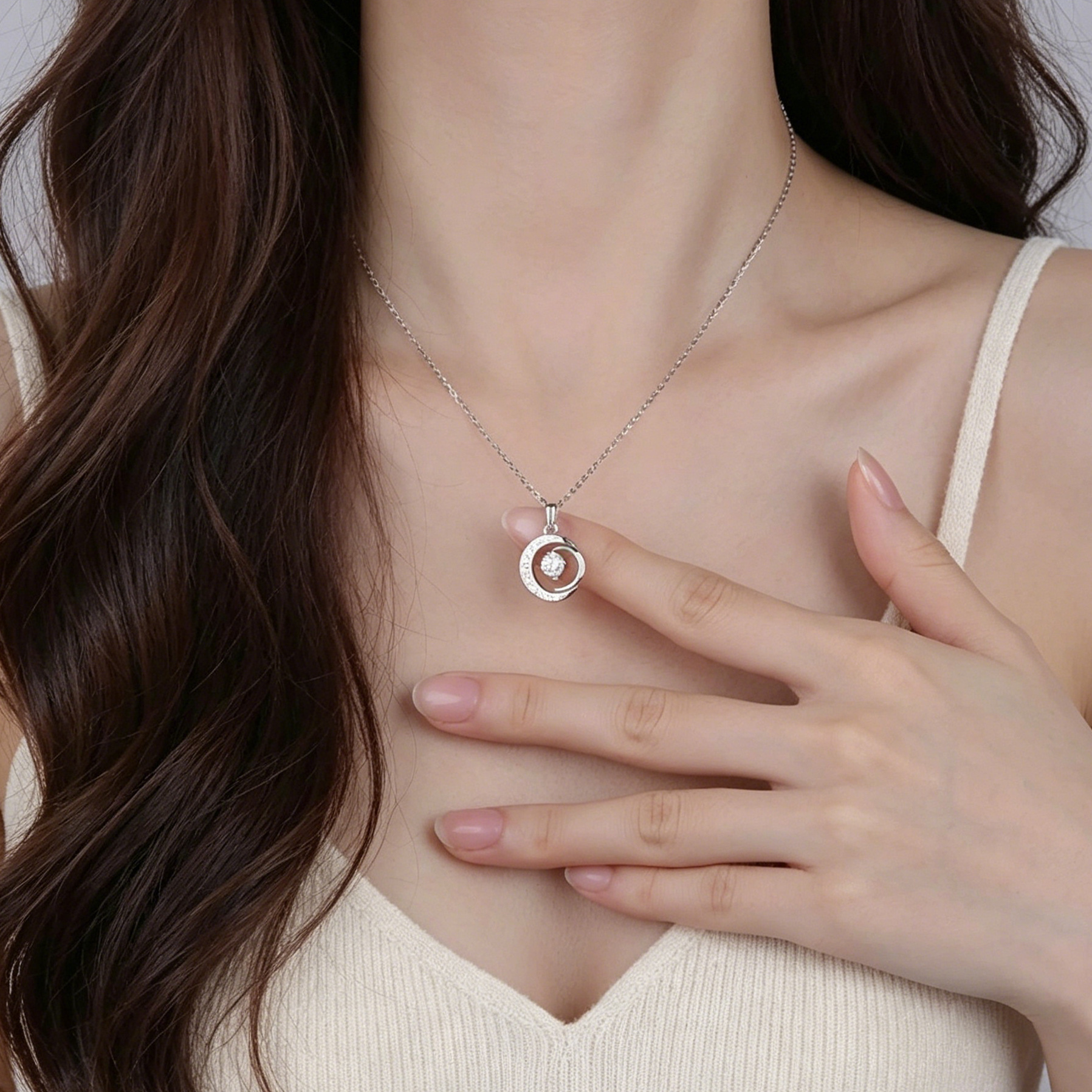 dây chuyền bạc đính đá