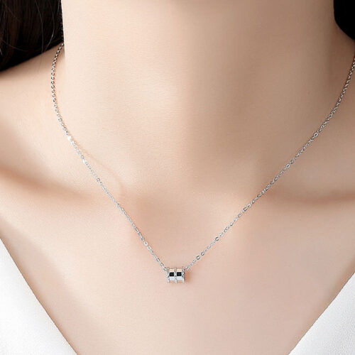 Dây Chuyền Bạc S925 Thiết Kế Độc Đáo HTT009VH Vàng Hồng