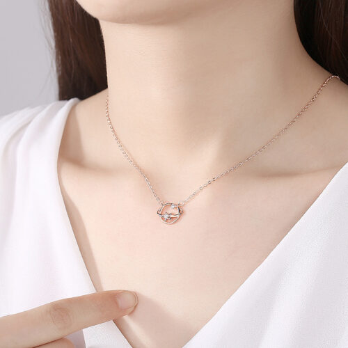 Dây Chuyền Bạc S925 Mẫu Hành Tinh Và Ngôi Sao Đính Đá Zircon Tinh Xảo HTT034VH Vàng Hồng