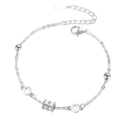 Lắc Tay Bạc S925 Charm Bánh Xe May Mắn – Thiết Kế Thanh Lịch HTT050VH Vàng Hồng