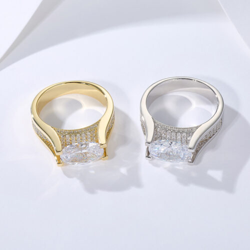 Nhẫn Bạc Nữ S925 Cao Cấp Đính Đá Quý Zircon 5 Carat Sáng Lấp Lánh HTT218T Trắng