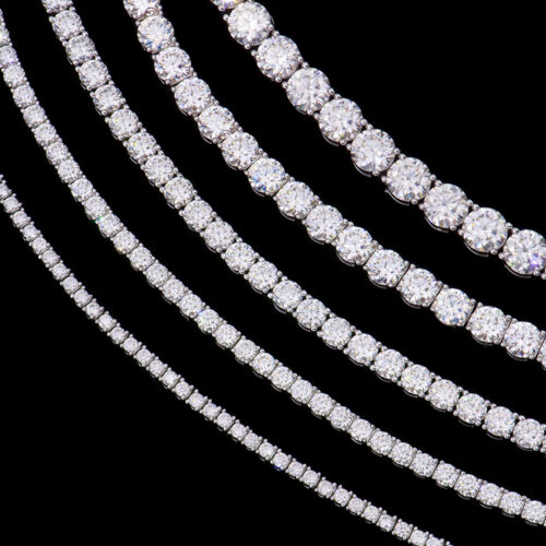 Lắc Tay Tennis Bạc S925 Đính Kim Cương Moissanite 2mm Sáng Lấp Lánh Sang Trọng Quý Phái HTT125 -HTT139
