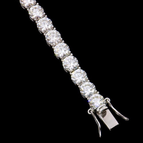 Lắc Tay Tennis Bạc S925 Đính Kim Cương Moissanite 2mm Sáng Lấp Lánh Sang Trọng Quý Phái HTT125 -HTT139