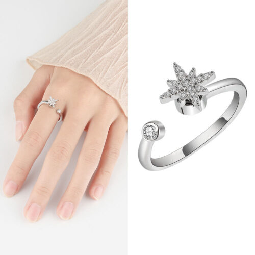Nhẫn Bạc Nữ S925 Đính Đá Zircon Cao Cấp – Thiết Kế Hở Thông Minh HTT080AT Trắng