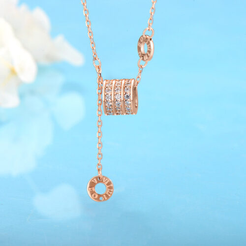 Dây Chuyền Bạc S925 Đính Đá Quý Zircon – Thiết Kế Cá Tính Trẻ Trung HTT186T Trắng